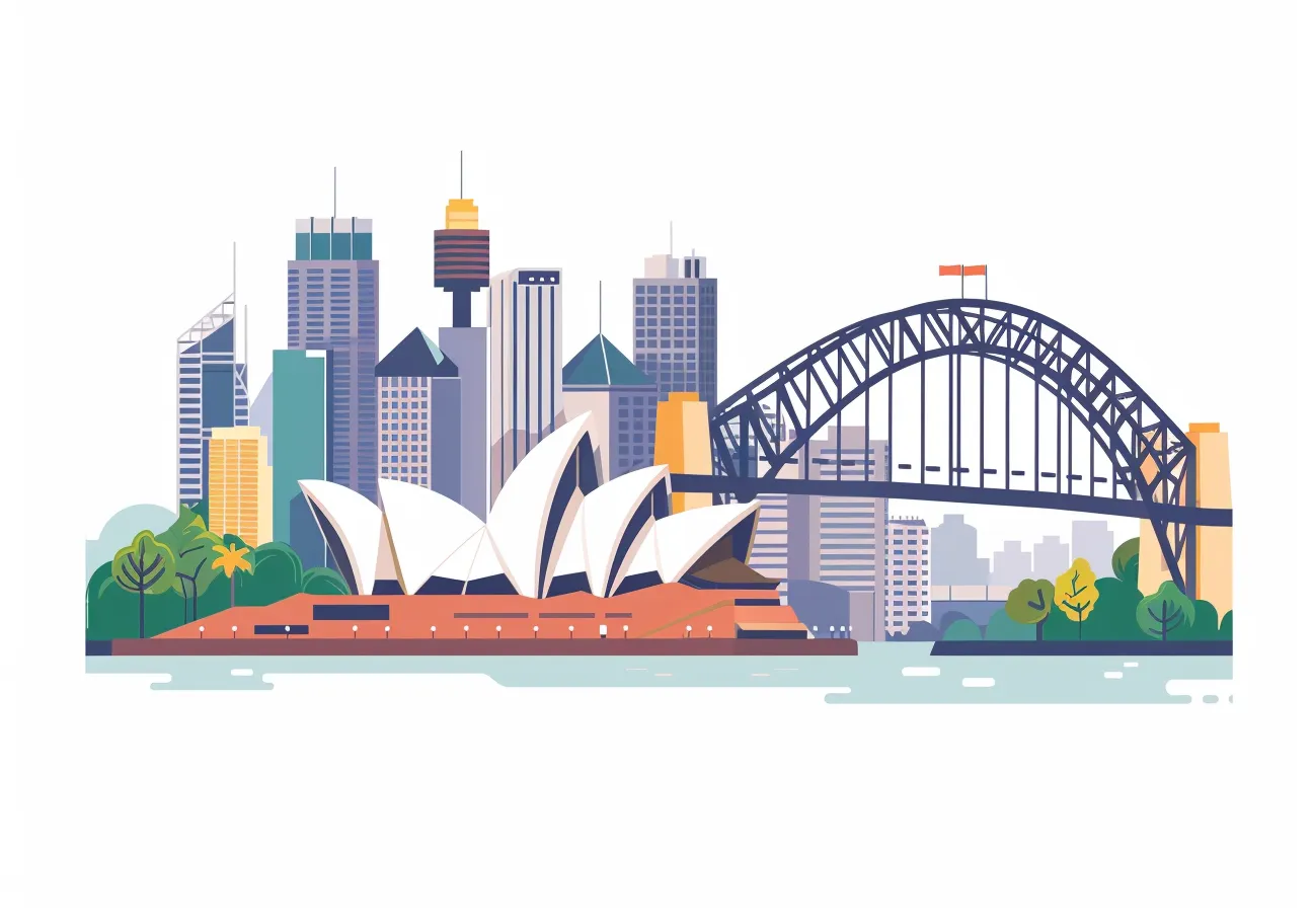 Sydney Harbour Illustration